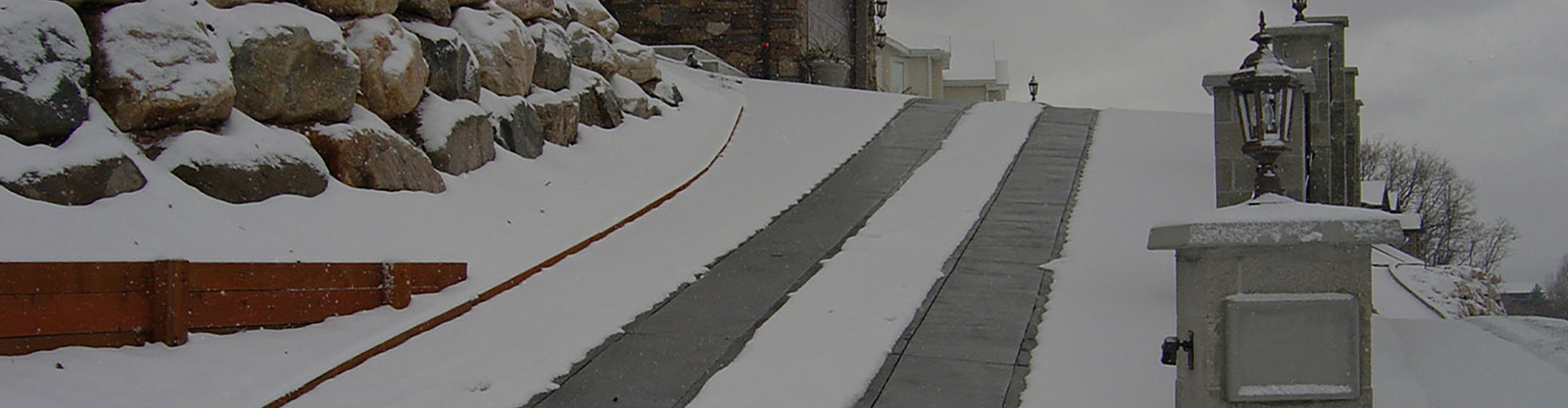 Radiant heated driveways and radiant heat solutions banner for Madison, WI.